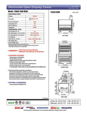 Turbo Air TBA37-50N-W 37" White Horizontal Refrigerated Open Display Merchandiser w/ (2) Shelves, 115v - Donut-Equipment.com
