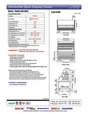 Turbo Air TBA49-50N-W 49" White Horizontal Refrigerated Open Display Merchandiser w/ (2) Shelves, 115v - Donut-Equipment.com