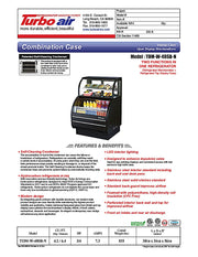 Turbo Air TOM-W-40SB-N 38 7/8" Black Horizontal Open Air Cooler w/ (4) Levels – Wide Display Merchandiser, 115v - Donut-Equipment.com