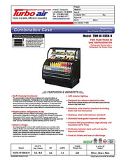 Turbo Air TOM-W-50SB-N 50 7/8" Black Horizontal Open Air Cooler w/ (4) Levels – Wide Display Merchandiser, 115v - Donut-Equipment.com