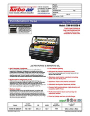 Turbo Air TOM-W-60SB-N 62 5/8" Black Horizontal Open Air Cooler w/ (4) Levels – Wide Display Merchandiser, 115v - Donut-Equipment.com
