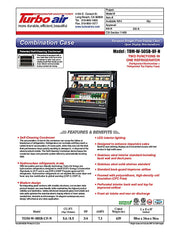Turbo Air TOM-W-50SB-UF-N 50 7/8" Black Horizontal Open Air Cooler w/ (4) Levels – Ultra Front Display Merchandiser, 115v - Donut-Equipment.com