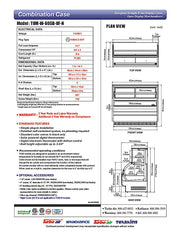 Turbo Air TOM-W-60SB-UF-N 62" Black Horizontal Open Air Cooler w/ (4) Levels – Ultra Front Display Merchandiser, 115v - Donut-Equipment.com