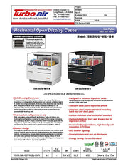 Turbo Air TOM-36L-UF-W-1S-N 34 3/4" White Low Profile Horizontal Open Air Cooler w/ (1) Level – Ultra Front Merchandiser, 115v - Donut-Equipment.com