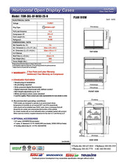 Turbo Air TOM-36L-UF-W-2S-N 34 3/4" White Low Profile Horizontal Open Air Cooler w/ (2) Levels – Ultra Front Merchandiser, 115v - Donut-Equipment.com