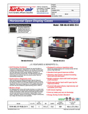 Turbo Air TOM-48L-UF-W-2S-N 46 3/4" White Low Profile Horizontal Open Air Cooler w/ (2) Levels – Ultra Front Merchandiser, 115v - Donut-Equipment.com