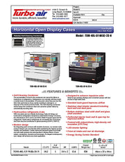 Turbo Air TOM-48L-UF-W-2S-N 46 3/4" White Low Profile Horizontal Open Air Cooler w/ (2) Levels – Ultra Front Merchandiser, 115v - Donut-Equipment.com