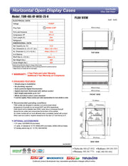 Turbo Air TOM-48L-UF-W-2S-N 46 3/4" White Low Profile Horizontal Open Air Cooler w/ (2) Levels – Ultra Front Merchandiser, 115v - Donut-Equipment.com
