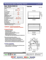 Turbo Air TOM-60L-UF-W-1S-N 58 3/4" White Low Profile Horizontal Open Air Cooler w/ (1) Level – Ultra Front Merchandiser, 115v - Donut-Equipment.com