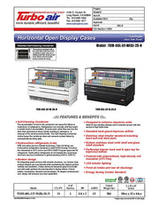 Turbo Air TOM-60L-UF-W-2S-N 58 3/4" White Low Profile Horizontal Open Air Cooler w/ (2) Levels – Ultra Front Merchandiser, 115v - Donut-Equipment.com