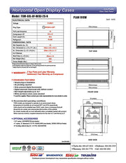 Turbo Air TOM-60L-UF-W-2S-N 58 3/4" White Low Profile Horizontal Open Air Cooler w/ (2) Levels – Ultra Front Merchandiser, 115v - Donut-Equipment.com
