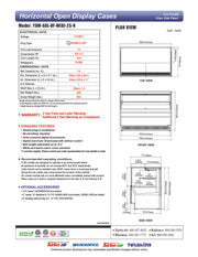 Turbo Air TOM-60L-UF-W-2S-N 58 3/4" White Low Profile Horizontal Open Air Cooler w/ (2) Levels – Ultra Front Merchandiser, 115v - Donut-Equipment.com