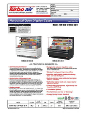 Turbo Air TOM-60L-UF-W-3S-N 58 3/4" White Low Profile Horizontal Open Air Cooler w/ (3) Levels – Ultra Front Merchandiser, 115v - Donut-Equipment.com