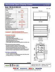 Turbo Air TOM-60L-UF-W-3S-N 58 3/4" White Low Profile Horizontal Open Air Cooler w/ (3) Levels – Ultra Front Merchandiser, 115v - Donut-Equipment.com