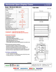 Turbo Air TOM-60L-UF-W-3S-N 58 3/4" White Low Profile Horizontal Open Air Cooler w/ (3) Levels – Ultra Front Merchandiser, 115v - Donut-Equipment.com