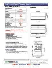 Turbo Air TOM-72L-UF-W-2S-N 70 3/4" White Low Profile Horizontal Open Air Cooler w/ (2) Levels – Ultra Front Merchandiser, 220v/1ph - Donut-Equipment.com