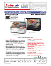 Turbo Air TOM-72L-UF-W-3S-N 70 3/4" White Low Profile Horizontal Open Air Cooler w/ (3) Levels – Ultra Front Merchandiser, 220v/1ph - Donut-Equipment.com