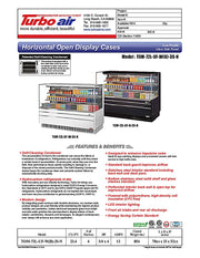 Turbo Air TOM-72L-UF-W-3S-N 70 3/4" White Low Profile Horizontal Open Air Cooler w/ (3) Levels – Ultra Front Merchandiser, 220v/1ph - Donut-Equipment.com