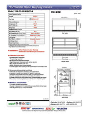 Turbo Air TOM-72L-UF-W-3S-N 70 3/4" White Low Profile Horizontal Open Air Cooler w/ (3) Levels – Ultra Front Merchandiser, 220v/1ph - Donut-Equipment.com