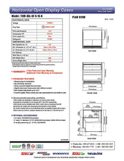 Turbo Air TOM-36L-UF-S-1S-N 35" Stainless Steel Low Profile Horizontal Open Air Cooler w/ (1) Level – Ultra Front Merchandiser, 115v - Donut-Equipment.com