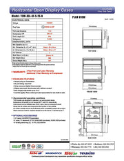 Turbo Air TOM-36L-UFD-S-2S-N 34 3/4" Stainless Steel Low Profile Horizontal Open Air Cooler w/ (2) Levels – Ultra Front Merchandiser, 115v - Donut-Equipment.com