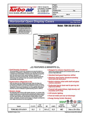 Turbo Air TOM-36L-UF-S-3S-N 35" Stainless Steel Low Profile Horizontal Open Air Cooler w/ (3) Levels – Ultra Front Merchandiser, 115v - Donut-Equipment.com