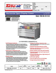 Turbo Air TOM-48L-UF-S-1S-N 46 3/4" Stainless Steel Low Profile Horizontal Open Air Cooler w/ (1) Level – Ultra Front Merchandiser, 115v - Donut-Equipment.com