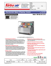 Turbo Air TOM-48L-UF-S-2S-N 46 3/4" Stainless Steel Low Profile Horizontal Open Air Cooler w/ (2) Levels – Ultra Front Merchandiser, 115v - Donut-Equipment.com