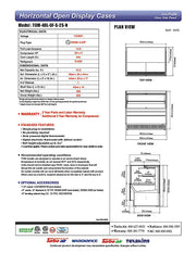 Turbo Air TOM-48L-UF-S-2S-N 46 3/4" Stainless Steel Low Profile Horizontal Open Air Cooler w/ (2) Levels – Ultra Front Merchandiser, 115v - Donut-Equipment.com