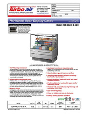 Turbo Air TOM-48L-UF-S-3S-N 46 3/4" Stainless Steel Low Profile Horizontal Open Air Cooler w/ (3) Levels – Ultra Front Merchandiser, 115v - Donut-Equipment.com