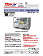 Turbo Air TOM-60L-UF-S-2S-N 58 3/4" Stainless Steel Low Profile Horizontal Open Air Cooler w/ (2) Levels – Ultra Front Merchandiser, 115v - Donut-Equipment.com