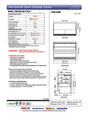 Turbo Air TOM-60L-UF-S-2S-N 58 3/4" Stainless Steel Low Profile Horizontal Open Air Cooler w/ (2) Levels – Ultra Front Merchandiser, 115v - Donut-Equipment.com