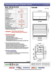 Turbo Air TOM-60L-UF-S-3S-N 58 3/4" Stainless Steel Low Profile Horizontal Open Air Cooler w/ (3) Levels – Ultra Front Merchandiser, 115v - Donut-Equipment.com