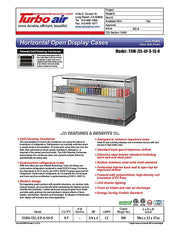 Turbo Air TOM-72L-UF-S-1S-N 70 3/4" Stainless Steel Low Profile Horizontal Open Air Cooler w/ (1) Level – Ultra Front Merchandiser, 220v/1ph - Donut-Equipment.com