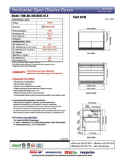 Turbo Air TOM-48L-UFD-W-1S-N 46 3/4" White Low Profile Horizontal Open Air Cooler w/ (1) Level – Ultra Front Deluxe Merchandiser, 115v - Donut-Equipment.com