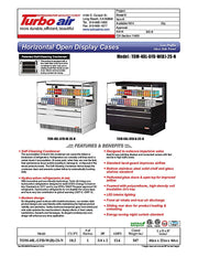 Turbo Air TOM-48L-UFD-W-2S-N 46 3/4" White Low Profile Horizontal Open Air Cooler w/ (2) Levels – Ultra Front Deluxe Merchandiser, 115v - Donut-Equipment.com