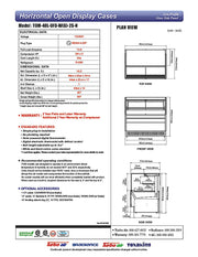 Turbo Air TOM-48L-UFD-W-2S-N 46 3/4" White Low Profile Horizontal Open Air Cooler w/ (2) Levels – Ultra Front Deluxe Merchandiser, 115v - Donut-Equipment.com