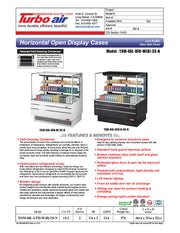 Turbo Air TOM-48L-UFD-W-3S-N 46 3/4" White Low Profile Horizontal Open Air Cooler w/ (3) Levels – Ultra Front Deluxe Merchandiser, 115v - Donut-Equipment.com