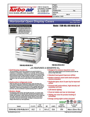 Turbo Air TOM-48L-UFD-W-3S-N 46 3/4" White Low Profile Horizontal Open Air Cooler w/ (3) Levels – Ultra Front Deluxe Merchandiser, 115v - Donut-Equipment.com