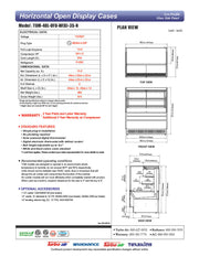 Turbo Air TOM-48L-UFD-W-3S-N 46 3/4" White Low Profile Horizontal Open Air Cooler w/ (3) Levels – Ultra Front Deluxe Merchandiser, 115v - Donut-Equipment.com