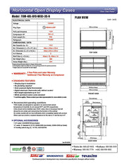 Turbo Air TOM-48L-UFD-W-3S-N 46 3/4" White Low Profile Horizontal Open Air Cooler w/ (3) Levels – Ultra Front Deluxe Merchandiser, 115v - Donut-Equipment.com