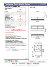 Turbo Air TOM-60L-UFD-W-2S-N 58 3/4" White Low Profile Horizontal Open Air Cooler w/ (2) Levels – Ultra Front Deluxe Merchandiser, 115v - Donut-Equipment.com