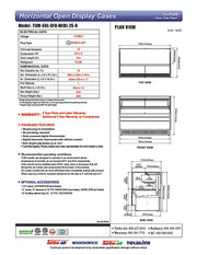 Turbo Air TOM-60L-UFD-W-2S-N 58 3/4" White Low Profile Horizontal Open Air Cooler w/ (2) Levels – Ultra Front Deluxe Merchandiser, 115v - Donut-Equipment.com