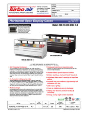 Turbo Air TOM-72L-UFD-W-1S-N 70 3/4" White Low Profile Horizontal Open Air Cooler w/ (1) Level – Ultra Front Deluxe Merchandiser, 220v/1ph - Donut-Equipment.com