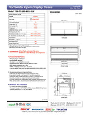 Turbo Air TOM-72L-UFD-W-1S-N 70 3/4" White Low Profile Horizontal Open Air Cooler w/ (1) Level – Ultra Front Deluxe Merchandiser, 220v/1ph - Donut-Equipment.com