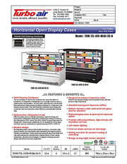 Turbo Air TOM-72L-UFD-W-3S-N 70 3/4" White Low Profile Horizontal Open Air Cooler w/ (3) Levels – Ultra Front Deluxe Merchandiser, 220v/1ph - Donut-Equipment.com