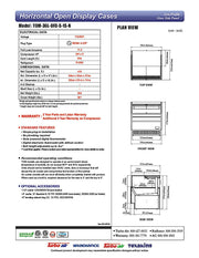 Turbo Air TOM-36L-UFD-S-1S-N 34 3/4" Stainless Steel Low Profile Horizontal Open Air Cooler w/ (1) Level – Ultra Front Deluxe Merchandiser, 115v - Donut-Equipment.com