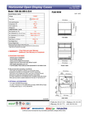 Turbo Air TOM-36L-UFD-S-2S-N 34 3/4" Stainless Steel Low Profile Horizontal Open Air Cooler w/ (2) Levels – Ultra Front Deluxe Merchandiser, 115v - Donut-Equipment.com