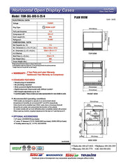 Turbo Air TOM-36L-UFD-S-2S-N 34 3/4" Stainless Steel Low Profile Horizontal Open Air Cooler w/ (2) Levels – Ultra Front Deluxe Merchandiser, 115v - Donut-Equipment.com