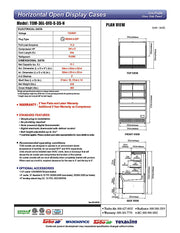 Turbo Air TOM-36L-UFD-S-3S-N 34 3/4" Stainless Steel Low Profile Horizontal Open Air Cooler w/ (3) Levels – Ultra Front Deluxe Merchandiser, 115v - Donut-Equipment.com
